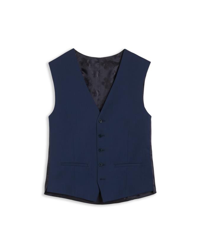 Gilet De Costume Ted Baker Regular Navy Twill Suit Bleu Marine Homme | BSX-57060852